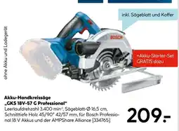Hellweg Bosch akku-handkreissäge gks 18v-57 g professional Angebot