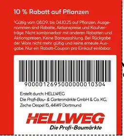 Hellweg Hellweg 10 % rabatt Angebot