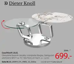 Zurbrüggen Dieter knoll couchtisch lille Angebot