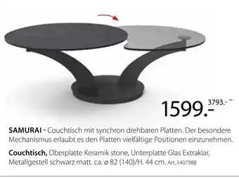 Zurbrüggen Samurai couchtisch Angebot