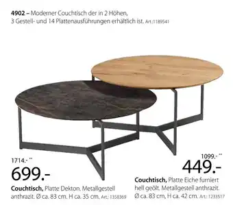 Zurbrüggen Couchtisch Angebot