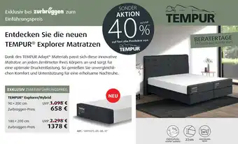 Zurbrüggen Tempur explorer/hybrid Angebot