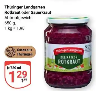 Globus Thüringer landgarten rotkraut Angebot