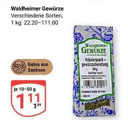 Globus Waldheimer gewürze kräuterquark-gewürzzubereitung Angebot