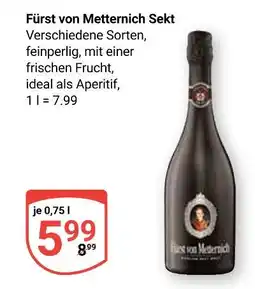 Globus Fürst von metternich sekt Angebot