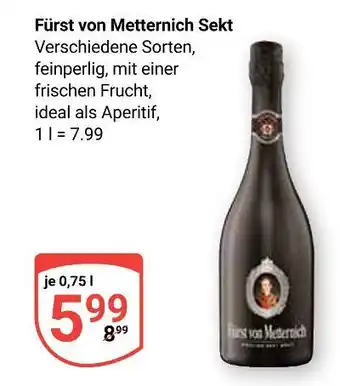 Globus Fürst von metternich sekt Angebot