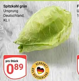 Globus Spitzkohl grün Angebot