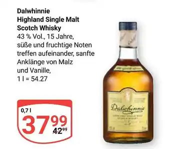 Globus Dalwhinnie highland single malt scotch whisky Angebot