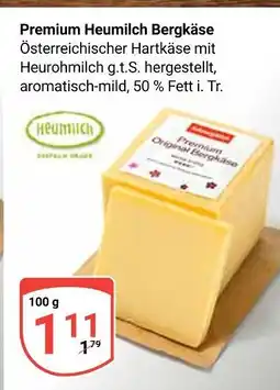 Globus Heumilch premium heumilch bergkäse Angebot