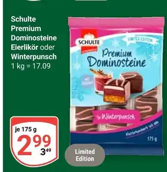 Globus Schulte premium dominosteine eierlikör oder winterpunsch Angebot