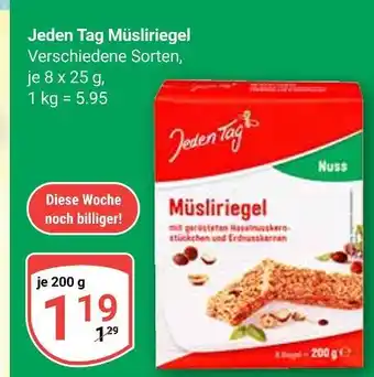 Globus Jeden tag müsliriegel nuss Angebot