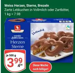 Globus Weiss herzen, sterne, brezeln Angebot