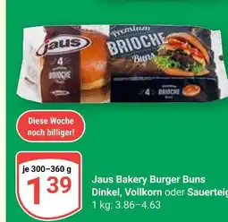 Globus Jaus bakery burger buns Angebot