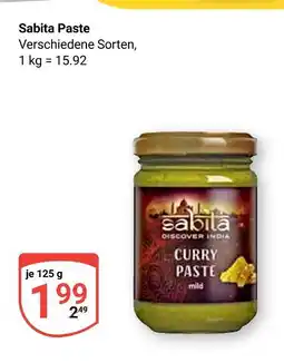 Globus Sabita curry paste Angebot