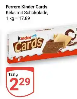 Globus Ferrero kinder cards Angebot