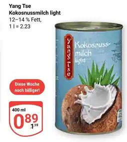 Globus Yang tse kokosnussmilch light Angebot