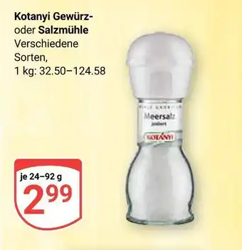 Globus Kotanyi gewürz- oder salzmühle Angebot