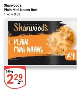 Globus Sharwood’s plain mini naans brot Angebot