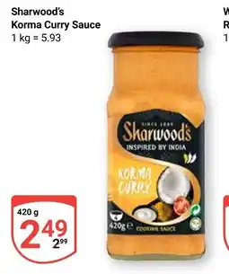 Globus Sharwood’s korma curry sauce Angebot