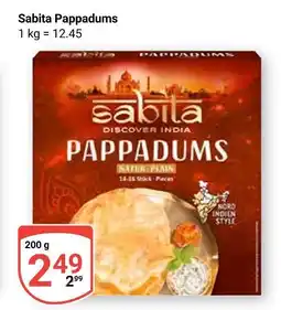 Globus Sabita pappadums natur-plain Angebot