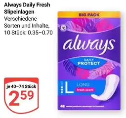 Globus Always daily fresh slipeinlagen Angebot