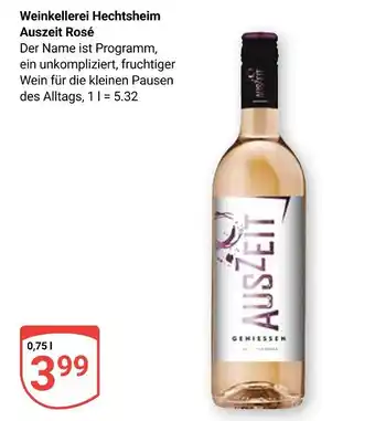 Globus Weinkellerei hechtsheim auszeit rosé Angebot