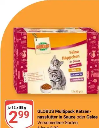 Globus Globus multipack katzennassfutter in sauce Angebot