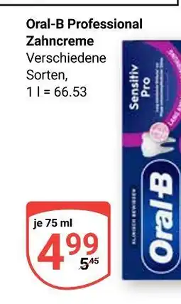 Globus Oral-b professional zahncreme Angebot