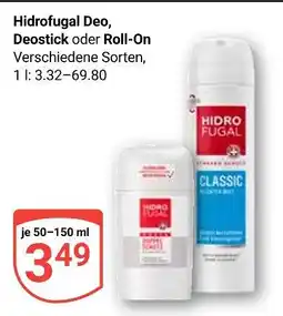 Globus Hidrofugal deo, deostick oder roll-on Angebot