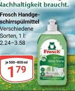 Globus Frosch handgeschirrspülmittel Angebot