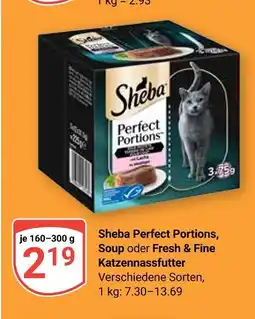 Globus Sheba perfect portions, soup oder fresh & fine katzennassfutter Angebot