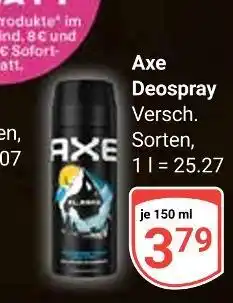 Globus Axe deospray Angebot
