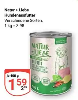 Globus Natur + liebe hundenassfutter Angebot