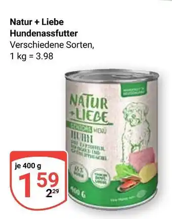 Globus Natur + liebe hundenassfutter Angebot
