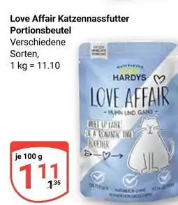Globus Hardys love affair katzennassfutter portionsbeutel Angebot