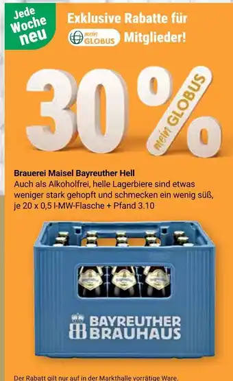 Globus Braurei maisel bayreuther hell Angebot