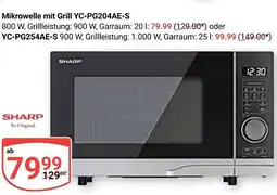 Globus Sharp mikrowelle mit grill yc-pg204ae-s Angebot