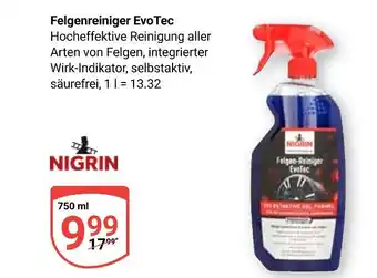 Globus Nigrin felgenreiniger evotec Angebot