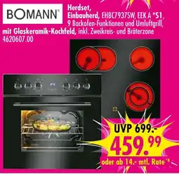Möbel Boss Bomann herdset, einbauherd, ehbc7937sw, eek a *s1 Angebot