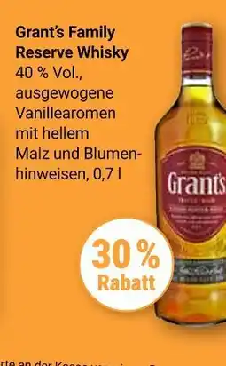 Globus Grant’s family reserve whisky Angebot