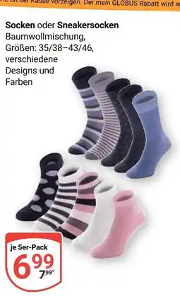Globus Socken oder sneakersocken Angebot