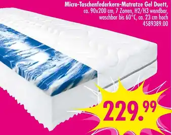 Möbel Boss Micro-taschenfederkern-matratze gel duett Angebot