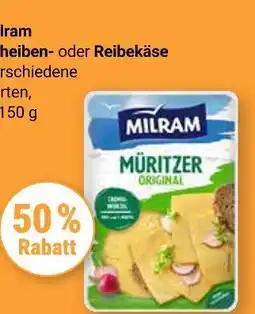 Globus Milram scheiben- oder reibekäse Angebot