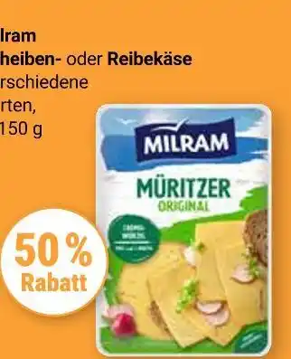 Globus Milram scheiben- oder reibekäse Angebot