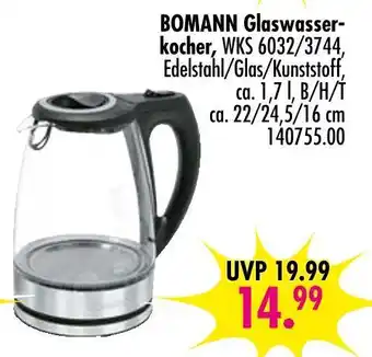 Möbel Boss Bomann glaswasserkocher wks 6032/374 Angebot