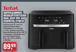 Handelshof Tefal DOPPELKAMMER- HEISSLUFTFRITTEUSE DUAL EASY FRY ESSENTIAL EY901N Angebot