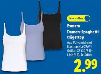 Lidl Esmara Damen-Spaghettiträgertop Angebot