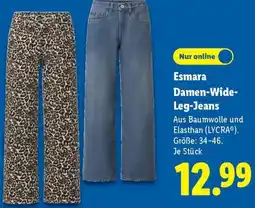 Lidl Esmara Damen-Wide Leg-Jeans Angebot