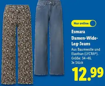 Lidl Esmara Damen-Wide Leg-Jeans Angebot