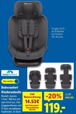 Lidl Bebeconfort Kinderautositz Angebot